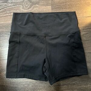 Aerie Black High-Waisted Bike Shorts